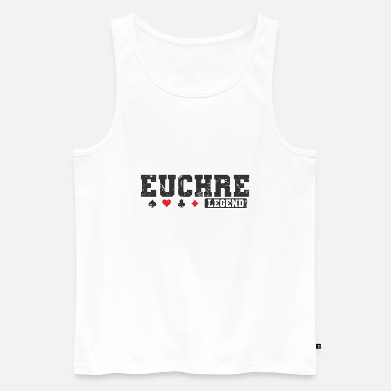 Euchre Legend Kartenspiel Spielkarten - Männer Premium Bio Tank Top - Weiß