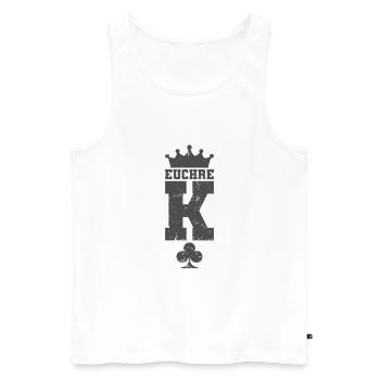 Euchre Cross King Jeu de cartes à jouer Cartes à jouer - Débardeur bio Premium Homme - blanc - Devant - Michal (187cm)