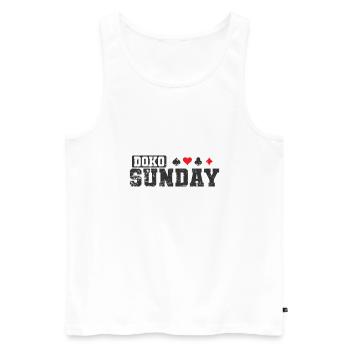 Doko Sunday Doppelkopf Kartenspiel Hobby - Männer Premium Bio Tank Top - Weiß - Vorne - AI Model Male 178 light (178cm)