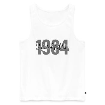 Limited Edition 1984 - Männer Premium Bio Tank Top - Weiß - Vorne - Michal (187cm)