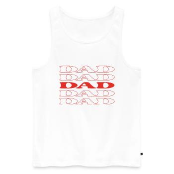 Papa Vater Papa Pop Alter Mann - Männer Premium Bio Tank Top - Weiß - Vorne - Michal (187cm)