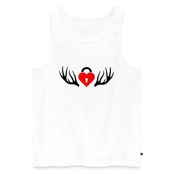 Cuckold - Débardeur bio Premium Homme - blanc - Devant - AI Model Male 178 light (178cm)