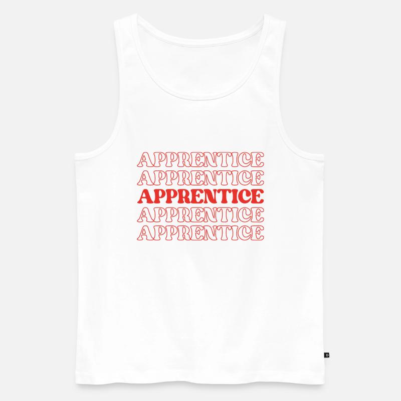 Apprentice Trainee Apprentice Novice Learner - Men's Premium Organic Tank Top - white