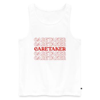Gardien Gardien Gardien Gardien Protecteur - Débardeur bio Premium Homme - blanc - Devant - AI Model Male 178 light (178cm)
