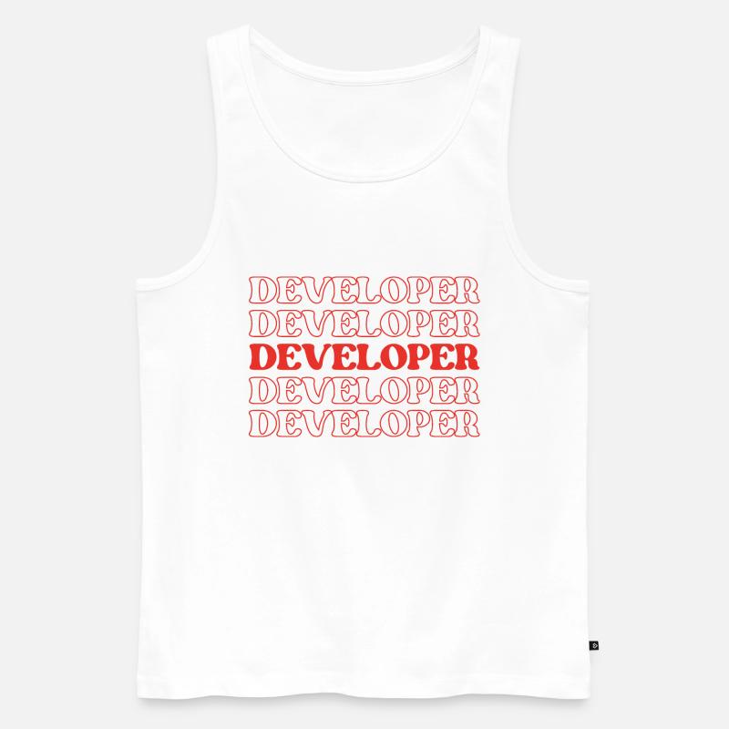 Entwickler, Programmierer, Programmierer, Programmierer, Software-Ingenieur - Männer Premium Bio Tank Top - Weiß