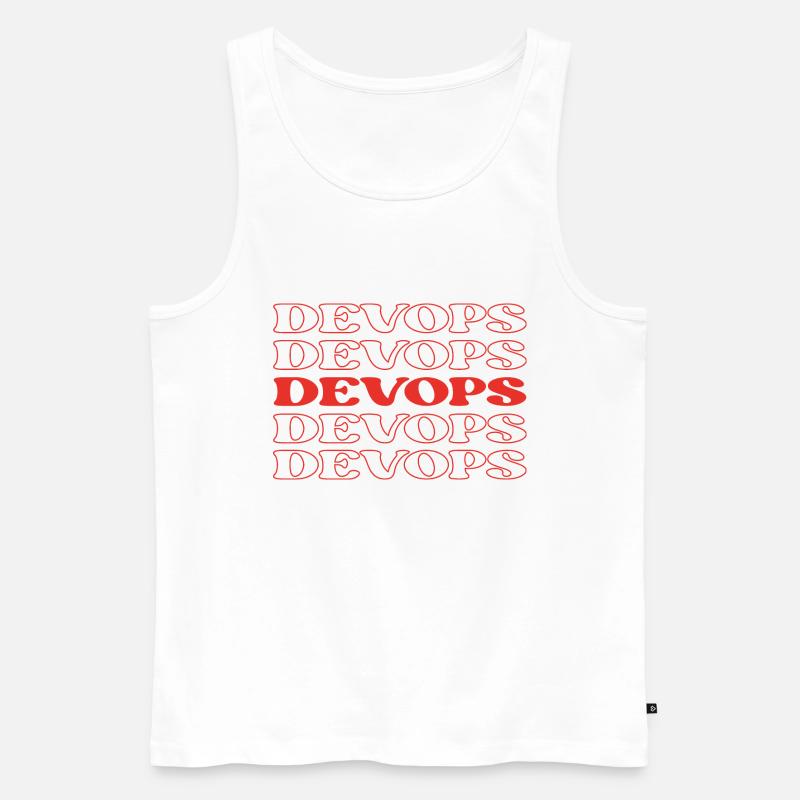 Devops Developer Operations Engineer Devops - Men's Premium Organic Tank Top - white