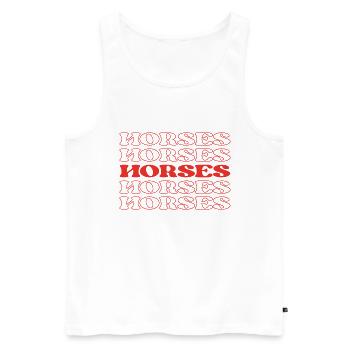 Horses Equine Specialist Horse Expert Equestrian - Men's Premium Organic Tank Top - white - Front - AI Model Male 178 light (178cm)