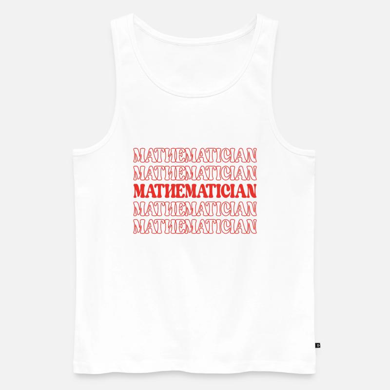 Mathematiker Mathe-Experte Mathe-Genie - Männer Premium Bio Tank Top - Weiß