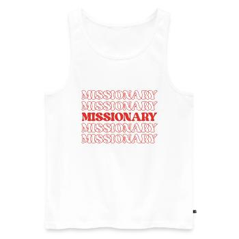 Missionar Evangelist Church Worker Mission - Männer Premium Bio Tank Top - Weiß - Vorne - AI Model Male 178 light (178cm)