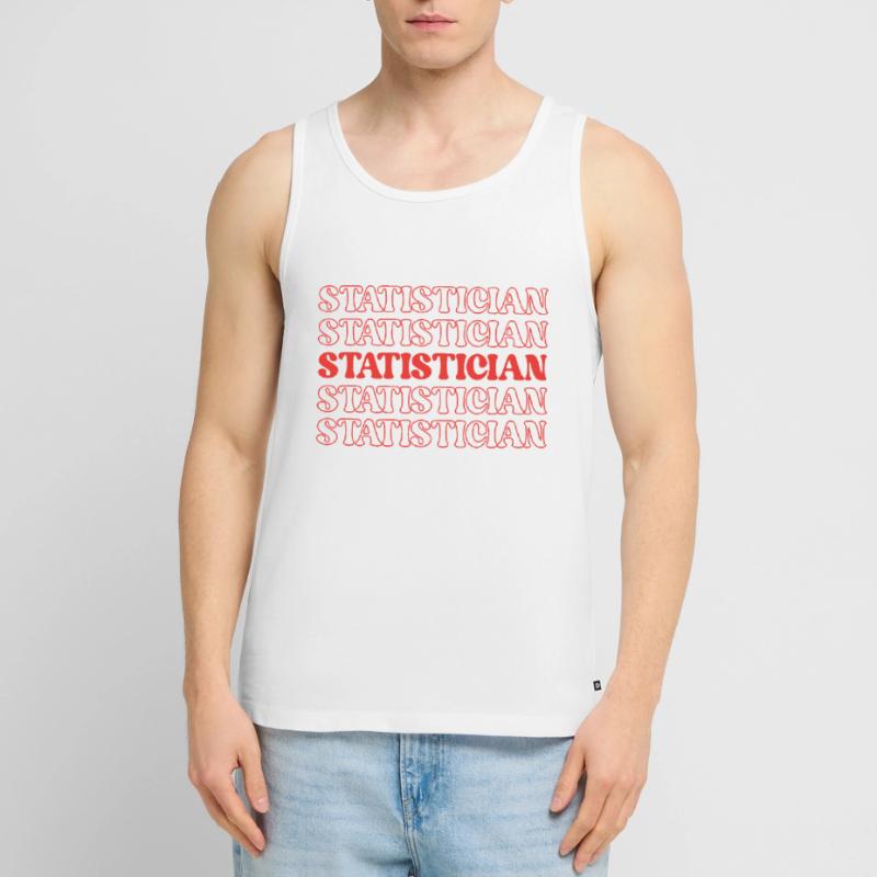 Statistician Stat Expert Data Analyst Numbers Men's Premium Organic Tank Top