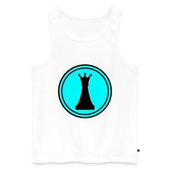 Schachfigur Königin - Männer Premium Bio Tank Top - Weiß - Vorne - AI Model Male 178 light (178cm)