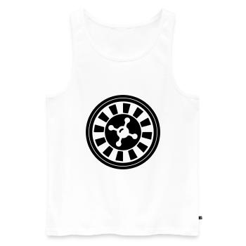 Roulette Icon Circle - Men's Premium Organic Tank Top - white - Front - AI Model Male 178 light (178cm)