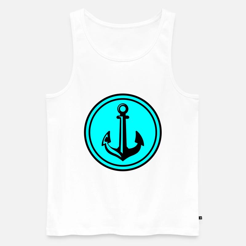 Anker Icon Symbol - Männer Premium Bio Tank Top - Weiß
