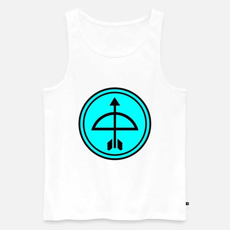 Pfeil und Bogen - Männer Premium Bio Tank Top - Weiß