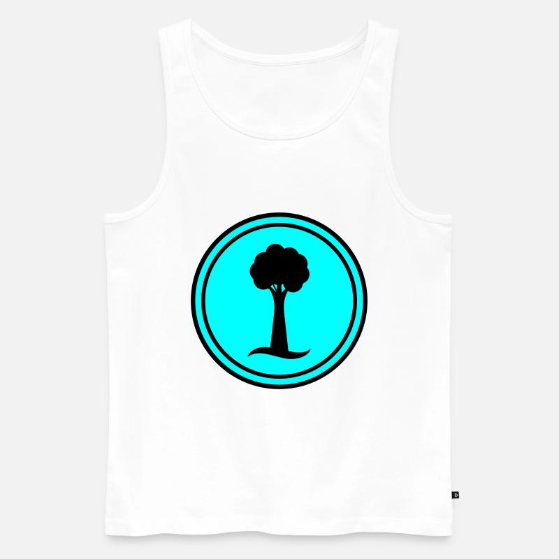 Baum Symbol - Männer Premium Bio Tank Top - Weiß