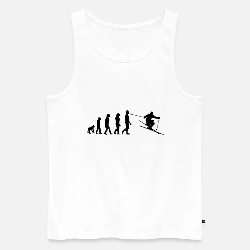 SKI EVOLUTION - Männer Premium Bio Tank Top - Weiß