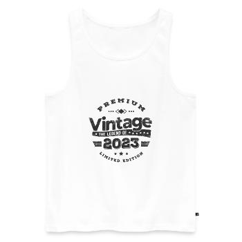VINTAGE 2023 - Débardeur bio Premium Homme - blanc - Devant - Michal (187cm)