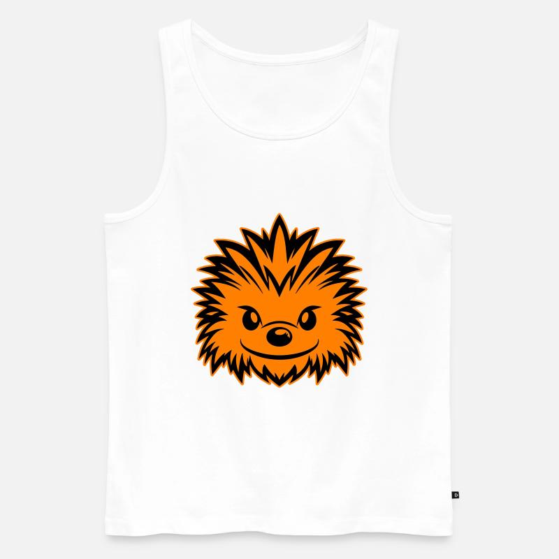 Igel Comic - Männer Premium Bio Tank Top - Weiß