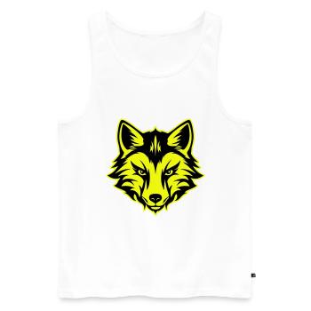Fox Head Portrait Icon - Men's Premium Organic Tank Top - white - Front - Michal (187cm)