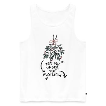 Kiss me - Männer Premium Bio Tank Top - Weiß - Vorne - AI Model Male 178 light (178cm)