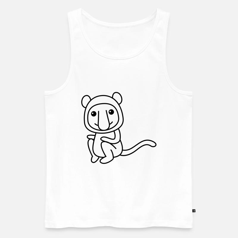 Affe comic Tier - Männer Premium Bio Tank Top - Weiß