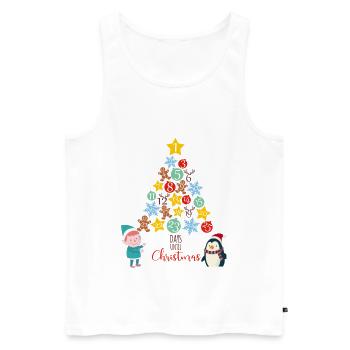 Noël Noël Noël No� - Débardeur bio Premium Homme - blanc - Devant - Michal (187cm)