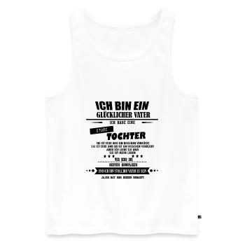 ich bin ein glücklicher vater ich habe eine sture - Männer Premium Bio Tank Top - Weiß - Vorne - AI Model Male 178 light (178cm)