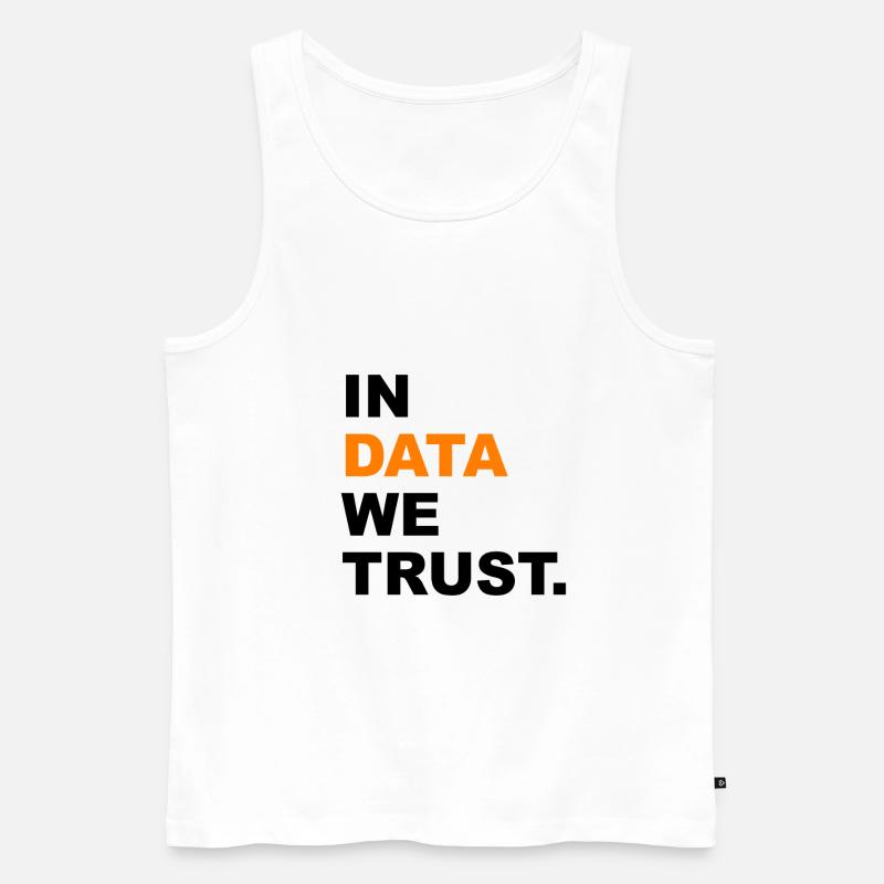 Data - Männer Premium Bio Tank Top - Weiß