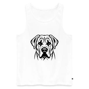 Kangal Hund Kopf - Männer Premium Bio Tank Top - Weiß - Vorne - Michal (187cm)