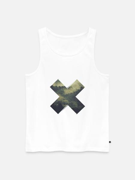 ForestX - Woodland innerhalb eines Multiplikationssymbols - Männer Premium Bio Tank Top - Weiß