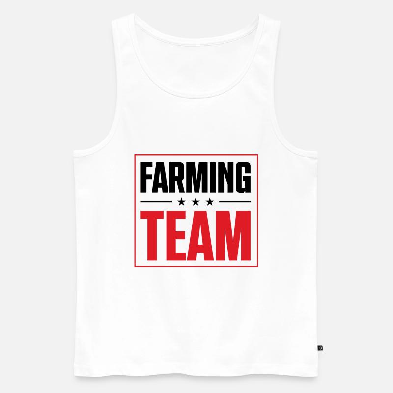 Farming Team - Männer Premium Bio Tank Top - Weiß