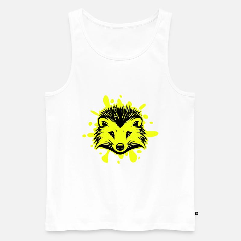Igel Tier - Männer Premium Bio Tank Top - Weiß