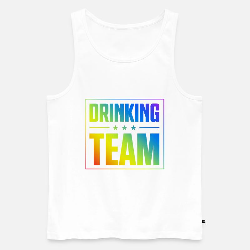 Drinking Team - Männer Premium Bio Tank Top - Weiß