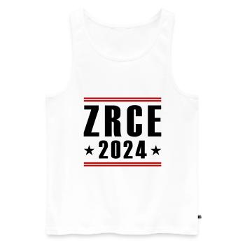 Zrce 2024 - Men's Premium Organic Tank Top - white - Front - AI Model Male 178 light (178cm)