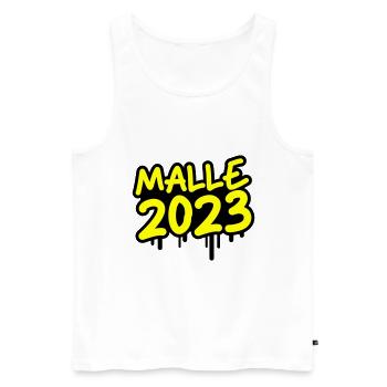 Malle 2023 - Männer Premium Bio Tank Top - Weiß - Vorne - Michal (187cm)