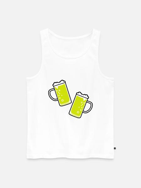 Bierglas Bierkrug Bier - Männer Premium Bio Tank Top - Weiß