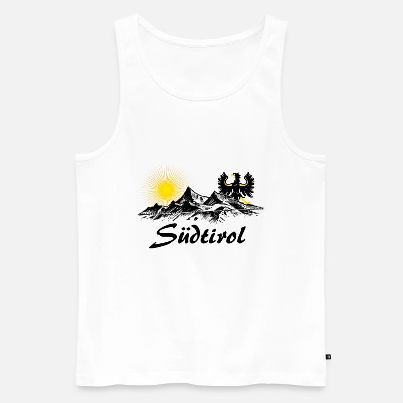 Südtirol Design - Männer Premium Bio Tank Top - Weiß