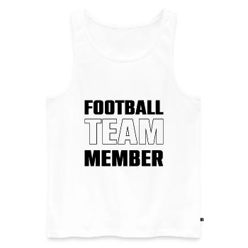 Équipe de football - Débardeur bio Premium Homme - blanc - Devant - Michal (187cm)