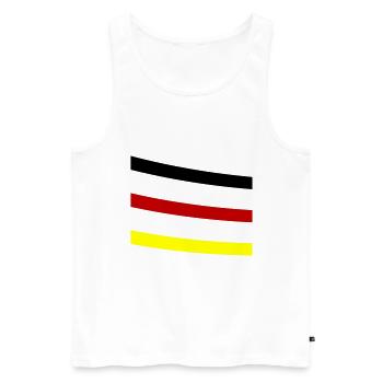 Germany Line - Men's Premium Organic Tank Top - white - Front - Michal (187cm)