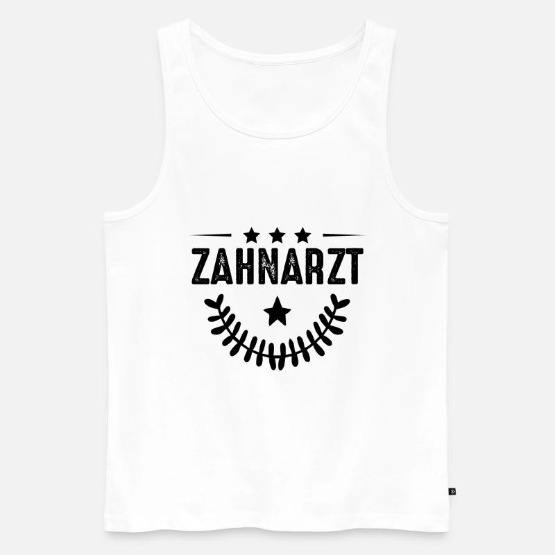 Zahnarzt Beruf - Männer Premium Bio Tank Top - Weiß