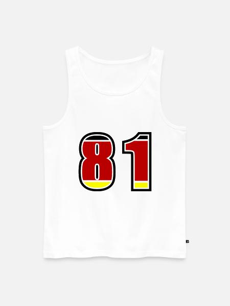 81 Number Germany Jersey - Men's Premium Organic Tank Top - white