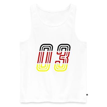 3 Zahl symbol Germany - Männer Premium Bio Tank Top - Weiß - Vorne - Michal (187cm)