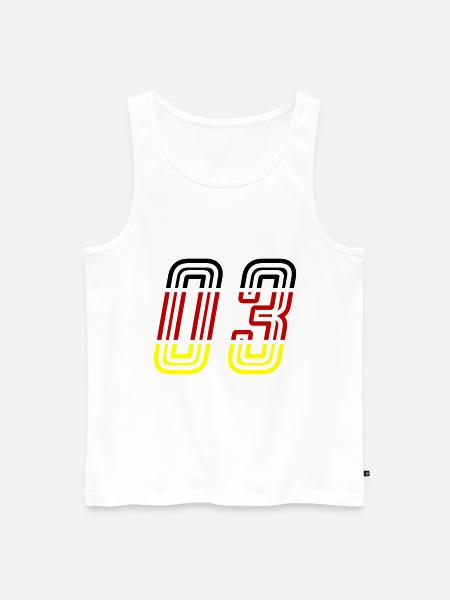 3 Number symbol Germany - Men's Premium Organic Tank Top - white