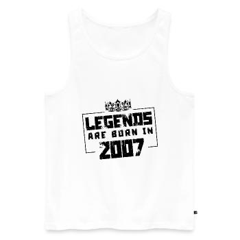 2007 Légendes nées en - Débardeur bio Premium Homme - blanc - Devant - Michal (187cm)