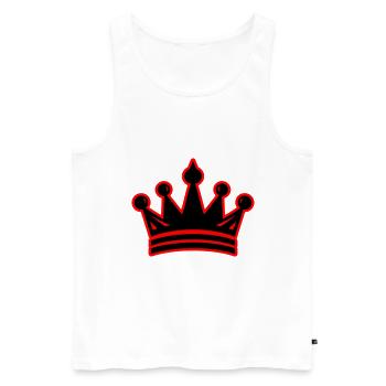 Crown King Symbol - Men's Premium Organic Tank Top - white - Front - AI Model Male 178 light (178cm)