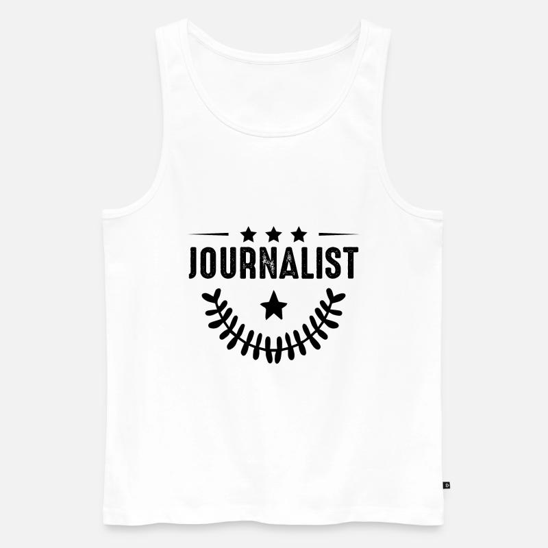 Journalist Beruf - Männer Premium Bio Tank Top - Weiß