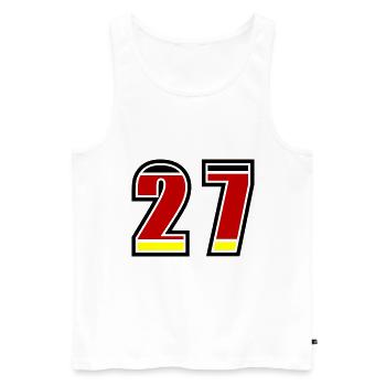 27 Number Germany Jersey - Men's Premium Organic Tank Top - white - Front - AI Model Male 178 light (178cm)