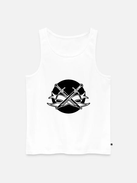 Sword Symbol - Men's Premium Organic Tank Top - white