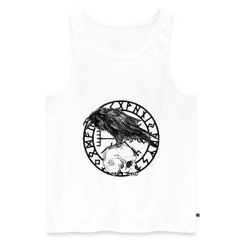 Skull Vegvisir - Männer Premium Bio Tank Top - Weiß - Vorne - Michal (187cm)