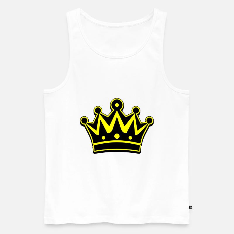 Krone Icon Symbol - Männer Premium Bio Tank Top - Weiß